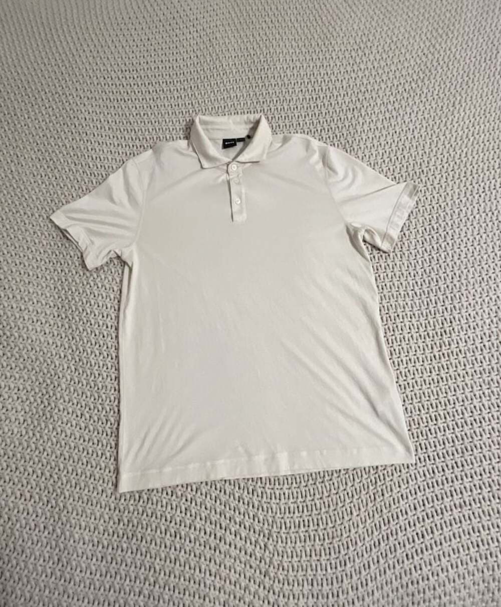 BOSS Hugo Boss Men's Off-White Polo Shirt Size XL